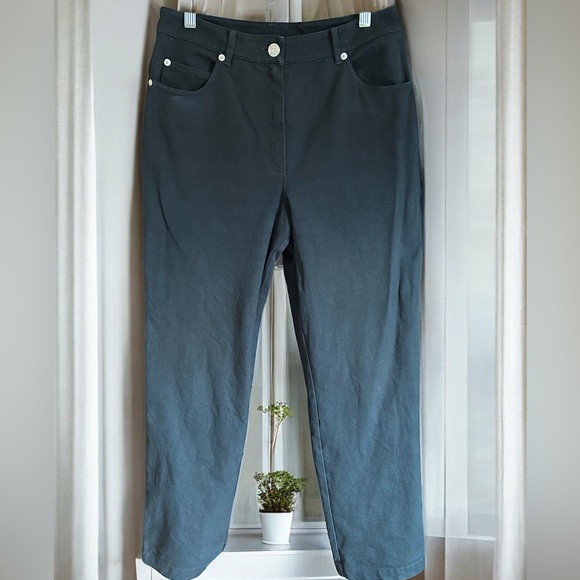 ST JOHN SPORT Black Stretch five‎ pocket Straight Leg Jeans Pants 6 - Picture 2 of 11
